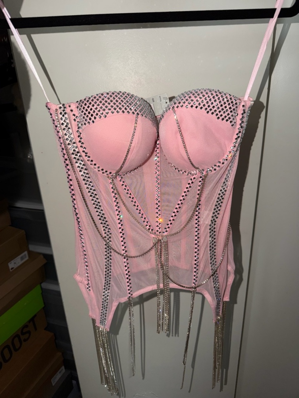 Rhinestone pink corset